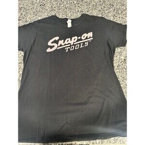 Snap-on Tools Women’s 3XL Black Pink Glitter Logo Fitted Graphic T-Shirt